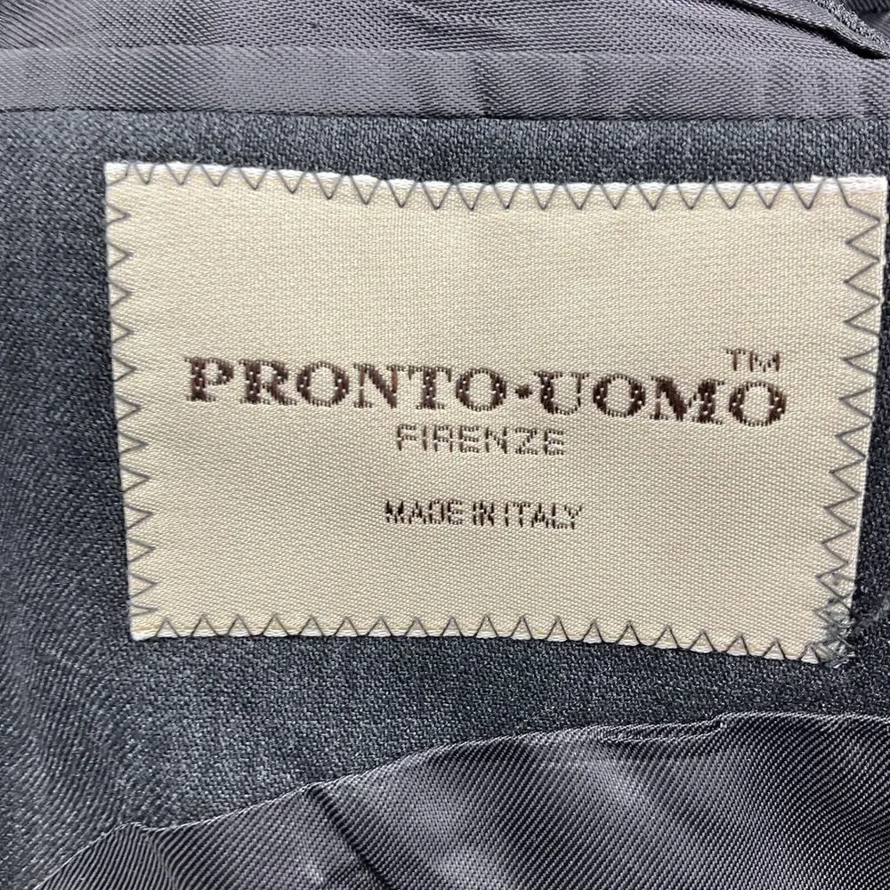 Pronto Uomo‎ Italian Lessona Natural Stretch Gray Wool Blazer Sport Coat